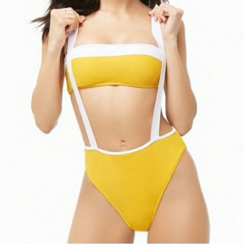 NWT Forever‎ 21 Highwaisted Suspender Bikini Bottoms Size XL BS39